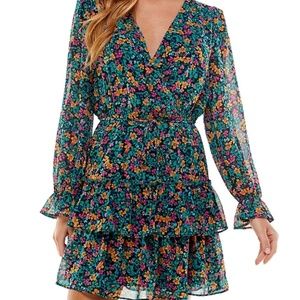 Floral-Print Tiered Dress